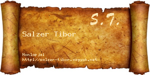 Salzer Tibor névjegykártya